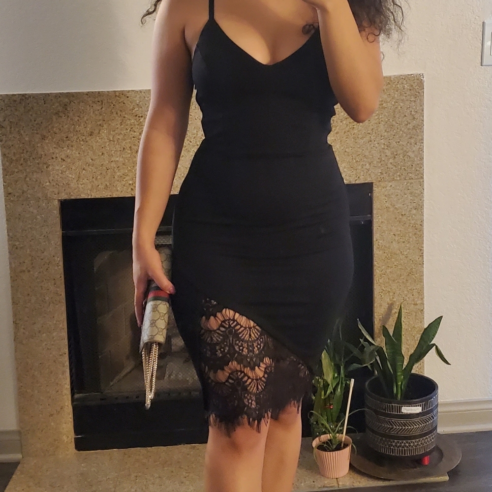 Black Lace Fashion Nova Dress